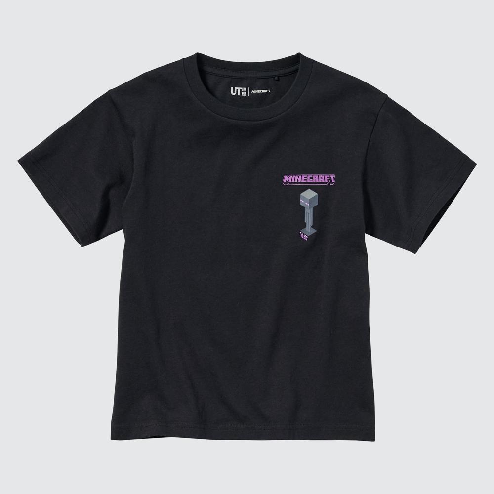 

UNIQLO KIDS MINECRAFT UT Графический футболка с коротким рукавом D