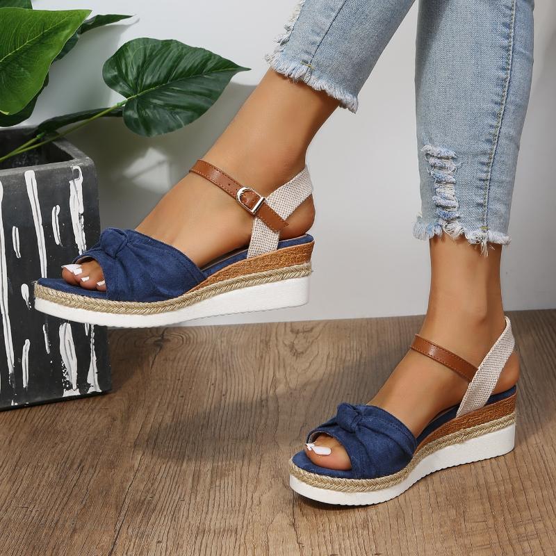 

Fashion Women Sandals Summer Espadrille Strap Wedge Sandals Women Casual Open Toe Shoes Women Roman Platform Sandals Zapatos De Mujer 36