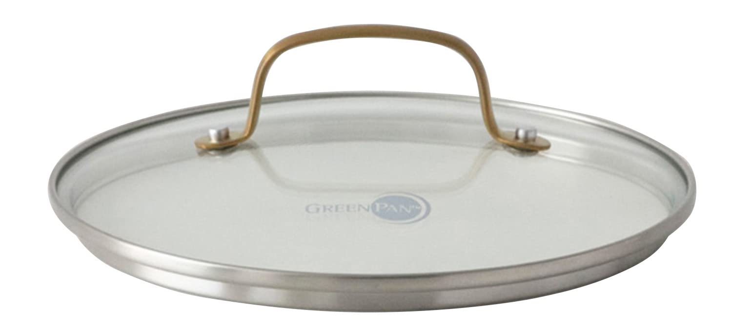 

Крышка стеклянная Greenpan 20 см Нержавеющая сталь Золотая ручка Полностью усиленная Можно мыть в посудомоечной машине зелёный