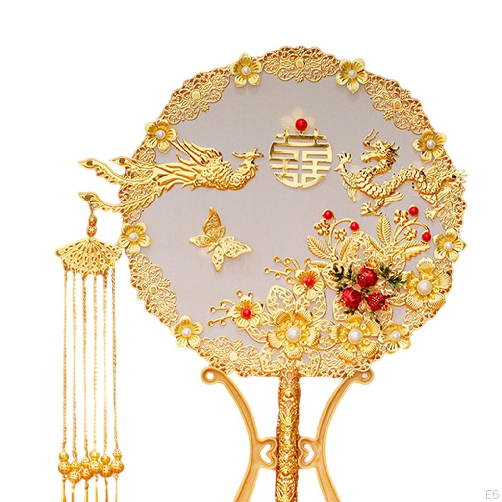 Wedding Fan Bride Bouquet Classic Ornaments Round Photography Props Accessories Bridal