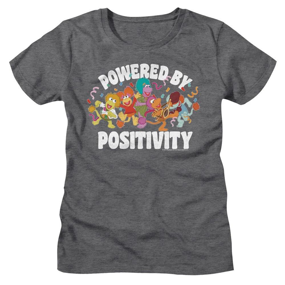 Fraggle Rock Jim Henson Powered By Positivity 80 s Puppeteer Women s T Shirt M