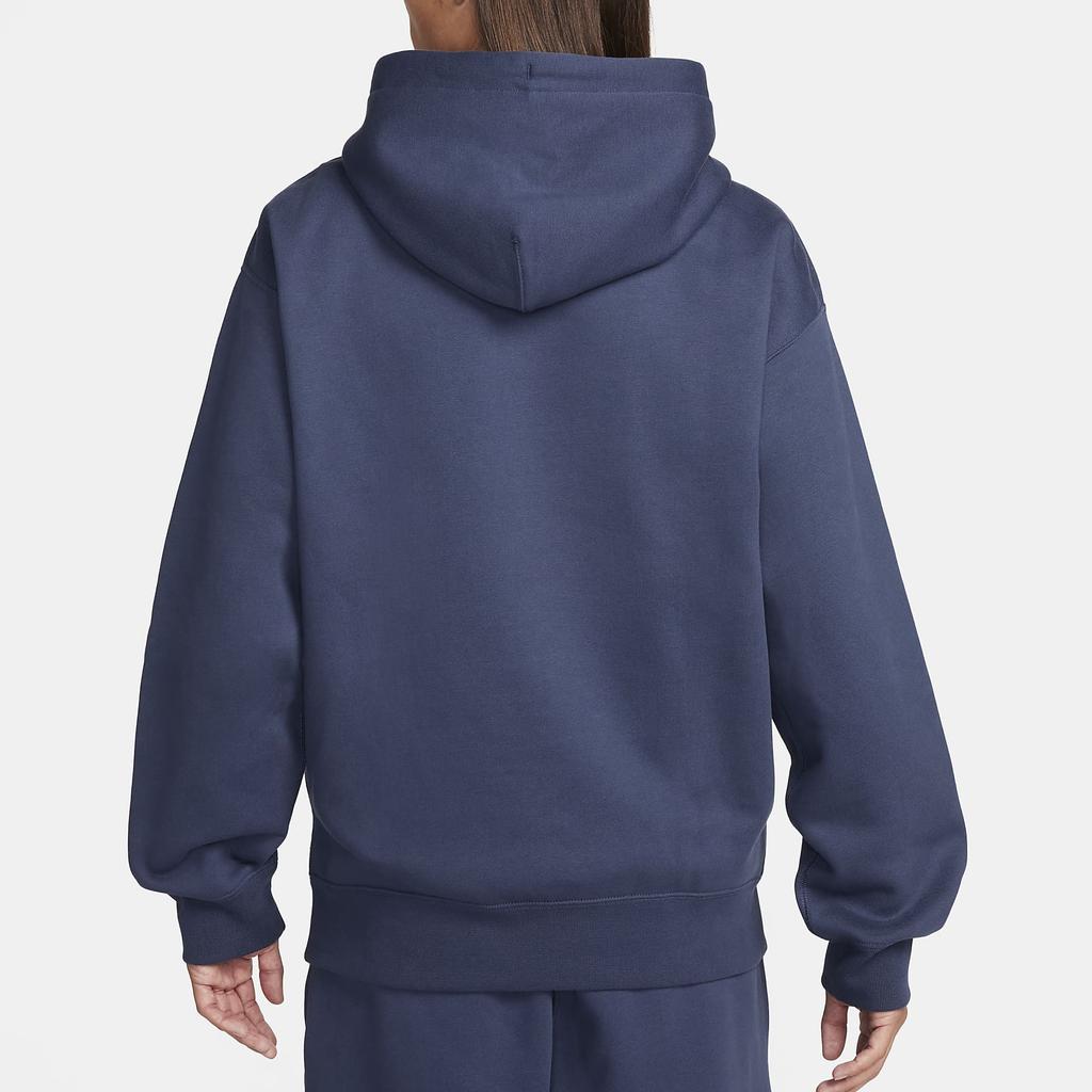 Nike Embroidered Logo Solid Long Sleeve Hoodie Men Tops Deep-Blue DX1356-410