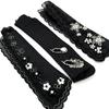 1pcs Fashion Shirt Sewing Lace Sweater Elegant False Collar Wedding Dress Accessories # White & Black