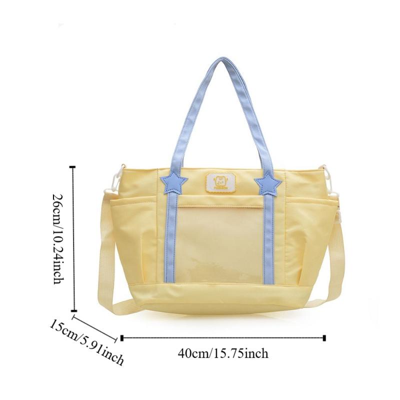Waterproof Transparent Itabag Nylon School Tote Bag Fashion Messenger Bag  Shoulder Bags