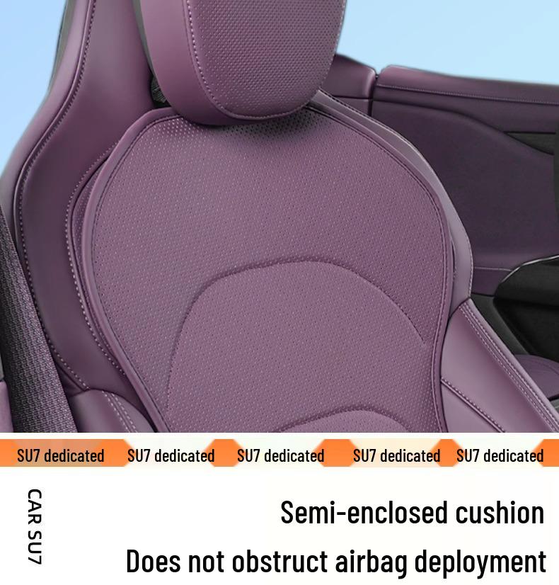 Four Seasons Universal Napa Leather Seat Cover for Xiaomi SU7 - Breathable Protective Cushion Accessory
