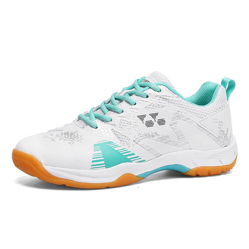 

New White Pink Women Men Table Tennis Shoe for Couples Breathable Volleyball Sneakers Anti-Skid Zapatillas 45