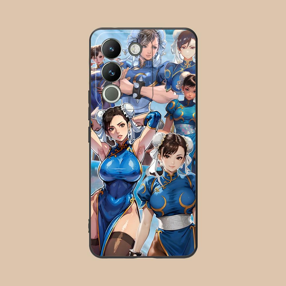 Street Fighter Chunli Phone Case for VIVO V60 V50 V40 V30 V29 V27 V25 V23 Pro Lite 5G Colorful Printing Cover Pretty Smartphone