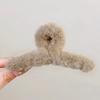 Solid Fluffy Cross Hair Claw For Women Girls Sweet Hair Ornament Plush Headband Hair Claw Clip Hairpin Hair Accessories
