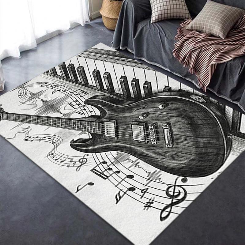 2025 New Guitar Music Carpet Rug for Living Room Bedroom Home Sofa Decoration,Kids Play Non-slip Floor Mat12