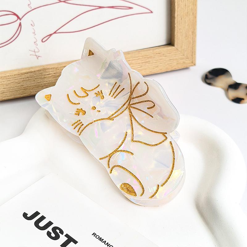 1PC Cat Acetic Acid Grab Clip Hair Clip Korean Edition Korean Headwear Accessories Cute Shark Clip New Hair Clip