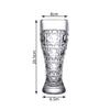330ml/500ml Thickened Craft Beer Glass Home Beer Glass Craft Beer Cup Wheat Beer Glass Large Capacity Water Cup Bar Accessories