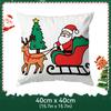 Cartoon Santa Claus Elk Cushions Pillowcase Polyester Cushion Cover Throw Pillow Pillowcover Home Car Sofa Decor