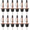 12 Pack Liquor Bottle Pourers Stainless Steel Olive Oil Dispenser Spout, Alcohol Pourer Spouts Dust Caps
