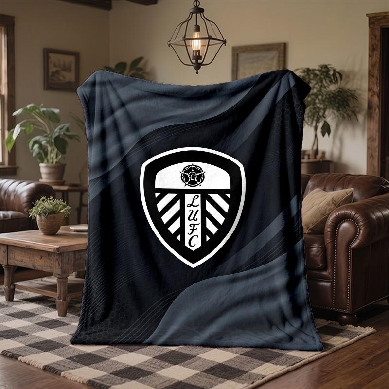 Coperta in Pile a Tema Leeds United Morbida e Accogliente in Peluche per Camera da Letto Divano Viaggio