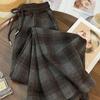 Pants for Women  High Waist Long Trousers Plus Size Double Layer Versatile Casual Plaid High Waist Drawstring Pants