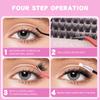 Natural Thick C-Song Single Cluster False Eyelashes 8-16Mm Daily Diy Segmented Simulated Eyelashes