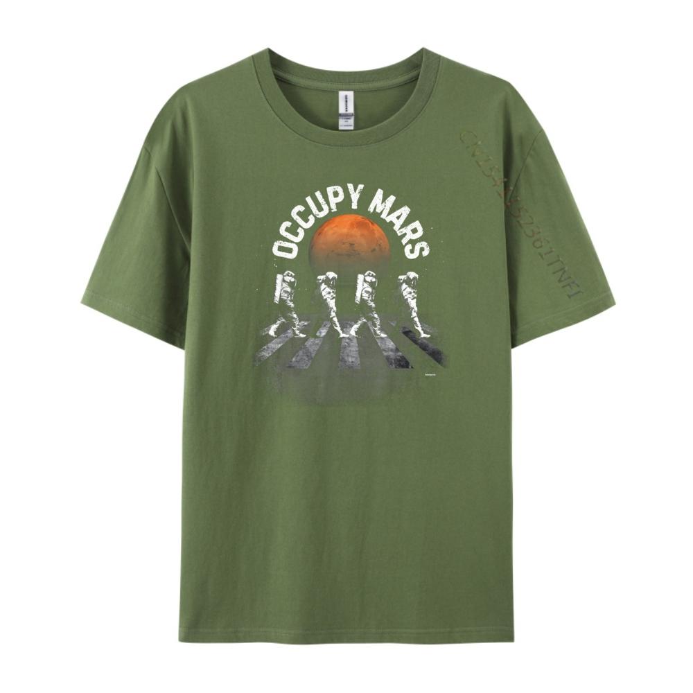 Occupy Mars Astronauts Walking Anime T Shirts Summer Vintage Vintage Style