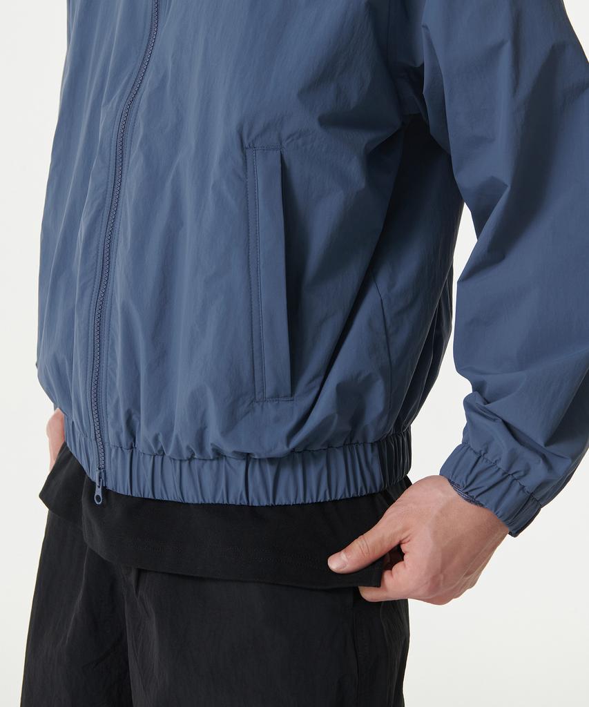 Musinsa Standard Oversized High-Neck Windbreaker Jacket [Grayish Blue]