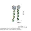 New Flower Shaped Inlaid With Water Droplets Colorful Zircon Earrings Elegant And Fashionable Women's Earrings
