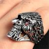 Zubehör Halbseite Brennend Einäugiges Totenkopf Set mit Zirkon Herren Dominanter Handring