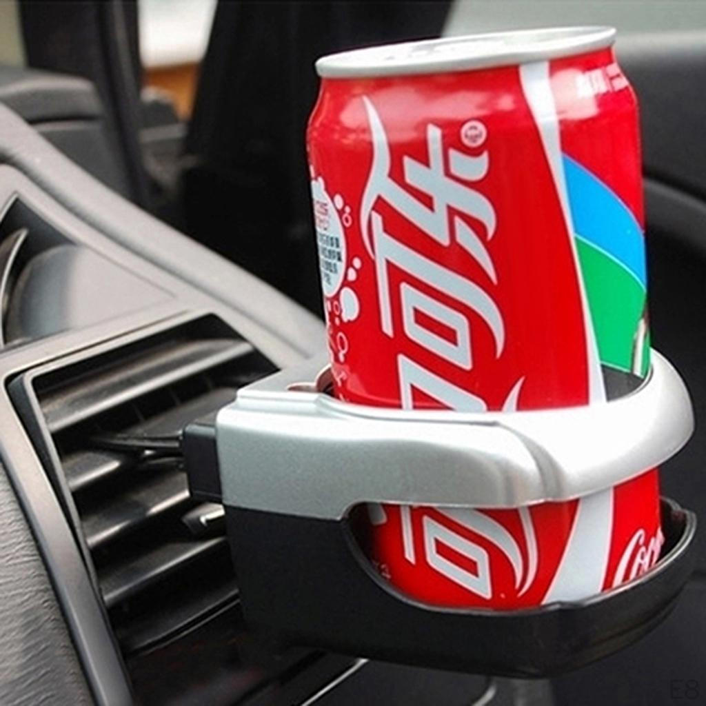 Car Air Vent Outlet Cup Holder Beverage Stand Mount Clipon Black