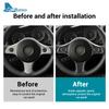 Real Soft Carbon Fiber Sticker LHD RHD Car Steering Wheel Button Trim For Alfa Romeo 159 2005-2017 2018