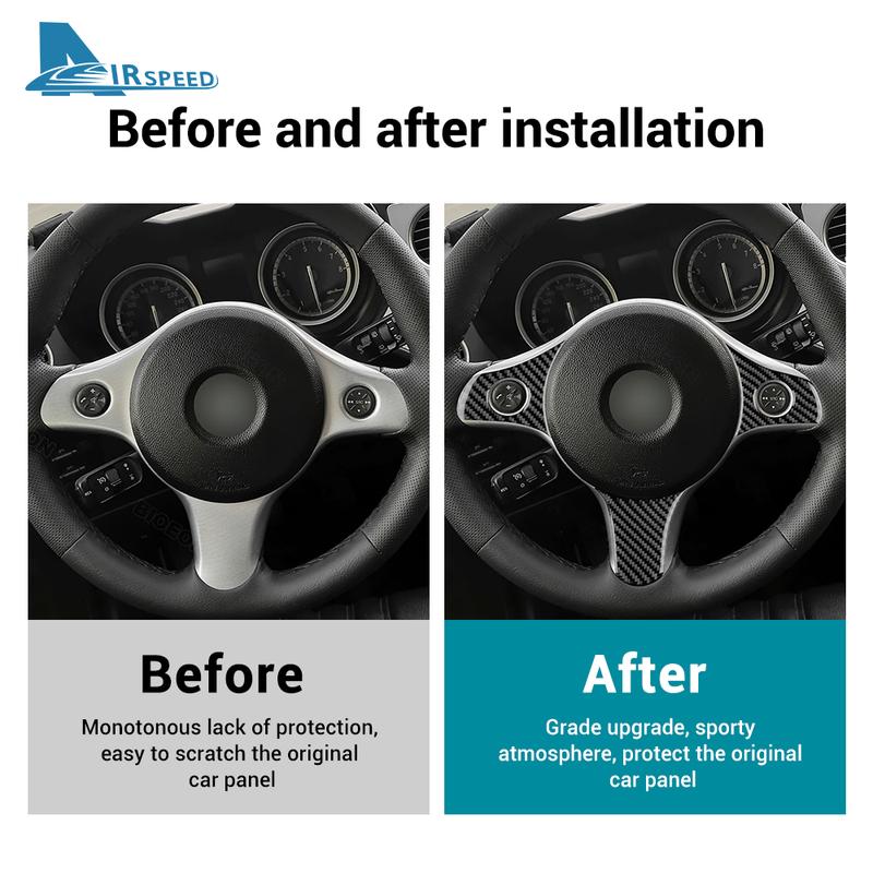 Real Soft Carbon Fiber Sticker LHD RHD Car Steering Wheel Button Trim For Alfa Romeo 159 2005-2017 2018