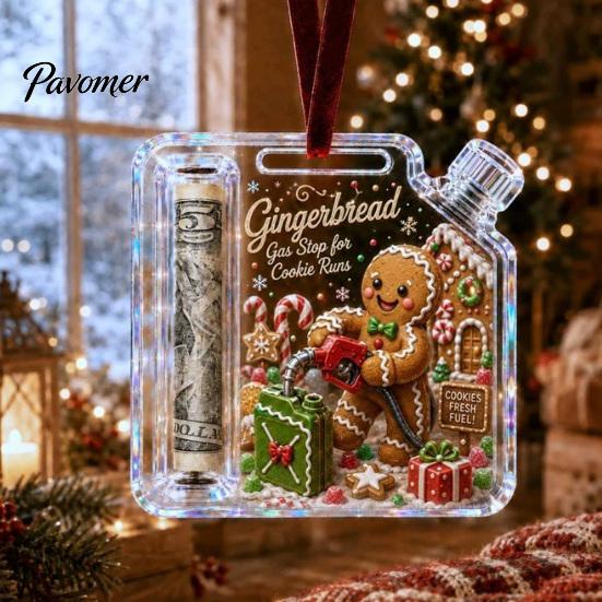 Feiertagsgeld-Geschenkhalter Weihnachts-Geld-Schmuckstück, Acryl für Bargeld, Einzigartiges Geschenk Lustige Weihnachtsbaum-Hänge Dekoration, Geschenke Party-Mitgebsel Karte
