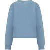 Emporio Armani Embroidered Crew Neck Long Sleeve Sweatshirt Women Tops Blue 6R2M7L-2JTDZ-0712