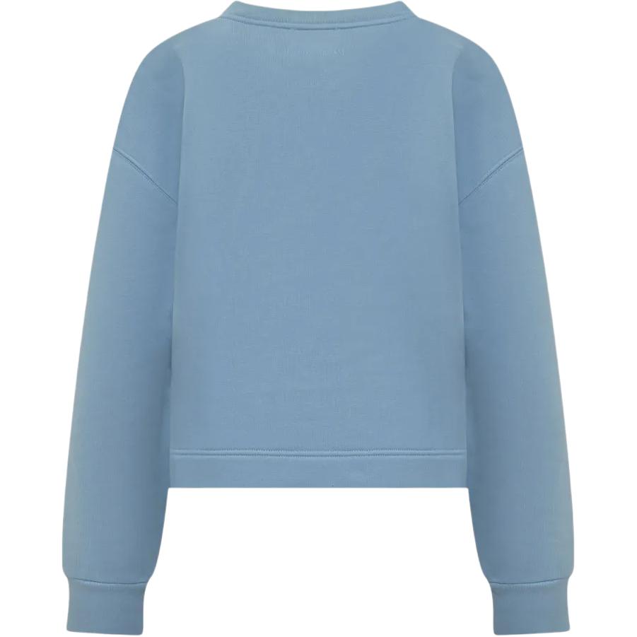 Emporio Armani Embroidered Crew Neck Long Sleeve Sweatshirt Women Tops Blue 6R2M7L-2JTDZ-0712