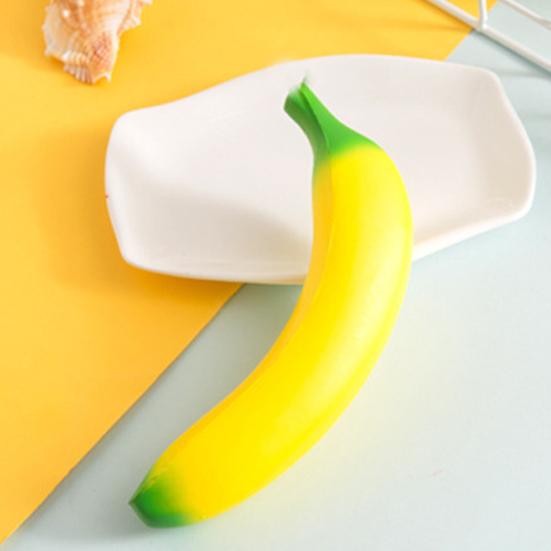 Banana Squeeze Toy Soft Stress Relief Toy for Kids Adults Stretchable Banana Fidget Toy for Concentration And Relaxation at Work School
