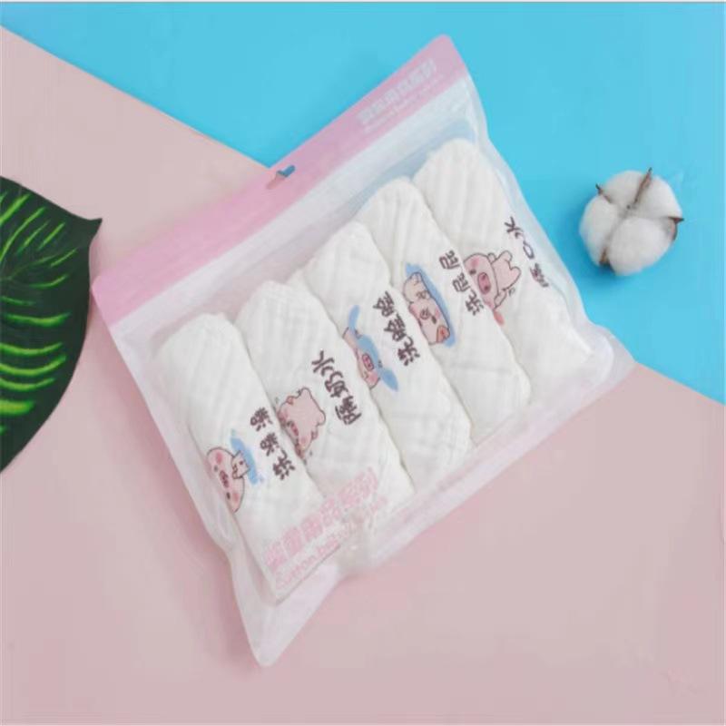 5 Packs of Baby, Baby, Newborn Towel, Pure Cotton Gauze, Face Wash, Bath Square Towel, Children's Small Towel, Saliva Towel