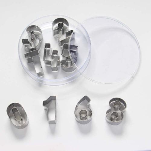 ShengHai Number Cutter Set of 9, Stainless Steel Cookie Cutter for Character Bento, Baking, and Cookie Cutter Making