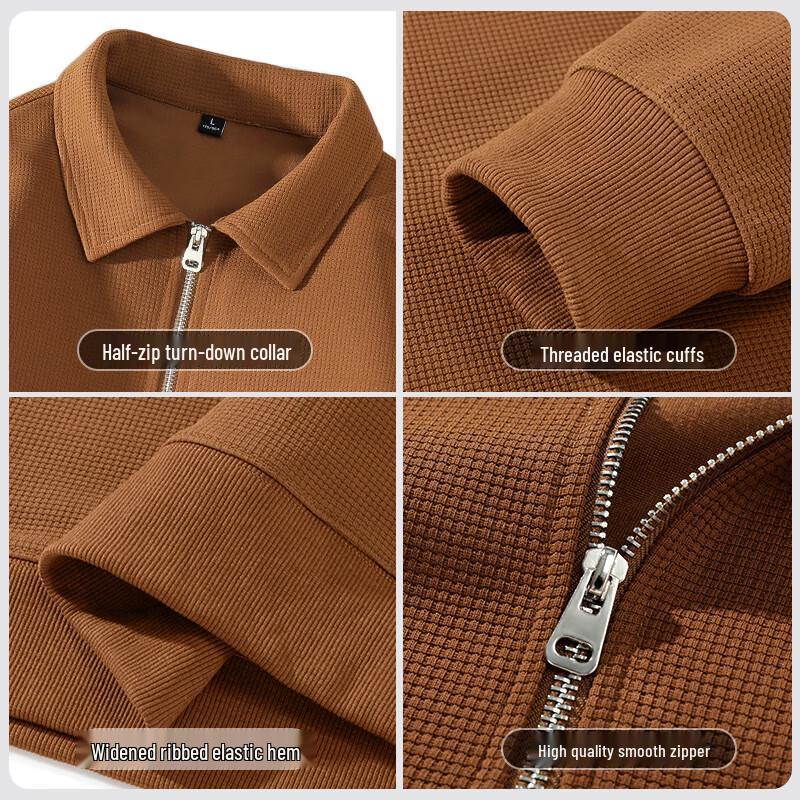 Jeanswest Men's Waffle Knit Pullover Sweatshirt