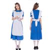 Parent-child blue girl costume, Halloween princess dress costume, Alice in Wonderland maid costume