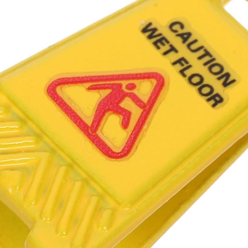 Realistic Model Safety Sign For Doll House Decoration Plastic Warning Sign for Restaurant Scene Display Setting Props