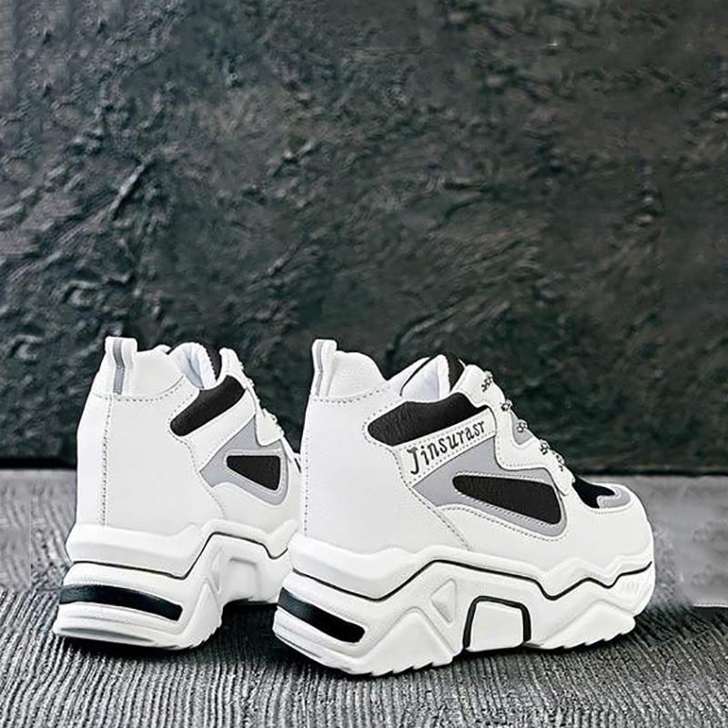 Korean Version All-match High-heeled Female Daddy Shoes Casual Super Fire Thick-soled Increased Sneakers
