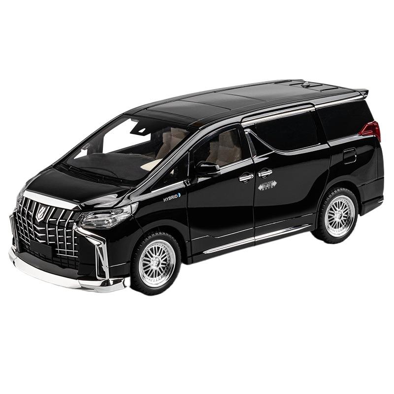 

1/18 Toyota Alphard MPV Alloy Car Model Diecast Metal Toy Vehicles Car Model Simulation Sound and Light Collection Children Gift чёрный