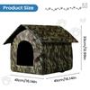 Outdoor Cat House Foldable Weatherproof Outdoor Oxford Cat Shelter Non Slip Bed Tent Hideaway Windproof Condos for Sleeping