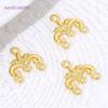 11.7mm*12.2mm 18K Gold Plated Brass Connector Charms,Connectors For Jewelry,Connector For Beads,DIY Earring Making Findings
