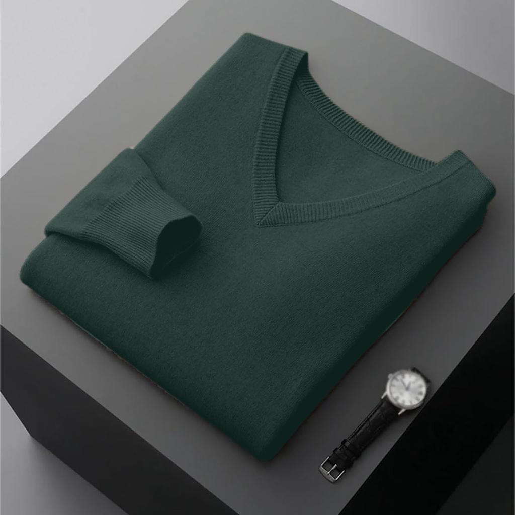 Pulovere bărbați cu gât în V, tricot casual, ușoare, pulover rochie cu mânecă lungă, slim fit, toamnă-iarnă