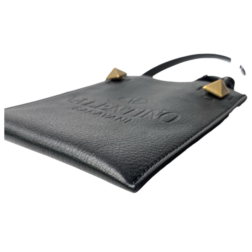 Used Valentino GaravaniShoulder Bag Black Leather Women