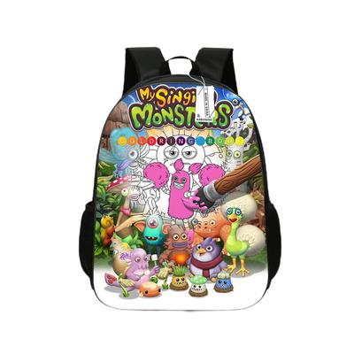 Nova mochila escolar Monster Concert para meninos e meninas, mochila de desenho animado de grande capacidade, bolsa infantil durável e macia, mochila infantil Gif