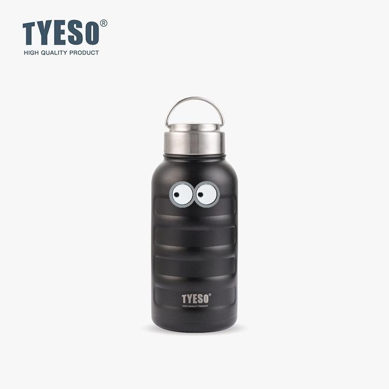 Tyeso 750ml Thermoses Stainless Steel Thermos Mug Thermal Tumbler Drinks Cup Water Bottle Portable Sport Vacuum Flasks Cup with Eye Sticker