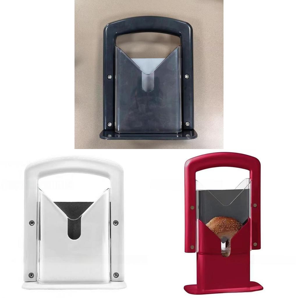 Moderner Bagel-Schneider Guillotine-Schneider Mit Logo Für Bäckerei-Geschenk Und Küchengebrauch