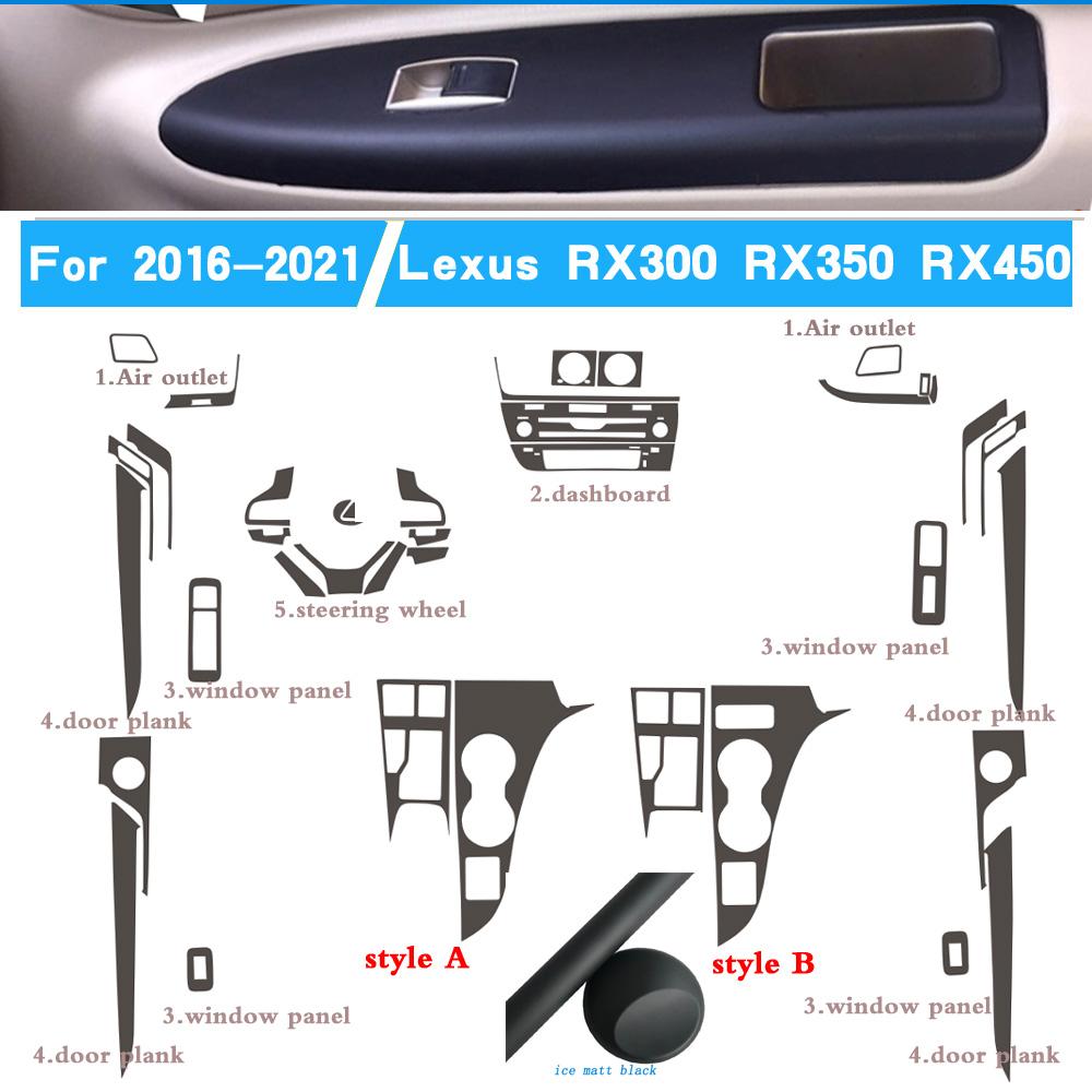 

Для Lexus RX300 RX350 RX400 RX500 внутренняя центральная панель управления дверная ручка наклейки из углеродного волокна наклейки стайлинг автомобиля style B-Right hand drive