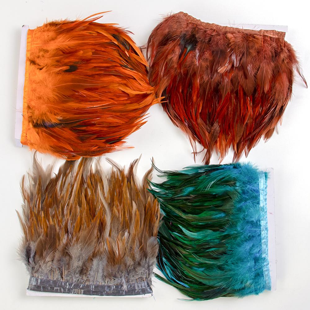 10 Meter 14 Coloful Chicken Feather Trim Fringe Diy Party Skirt Crafts Top Quality Pheasant Feathers For Sewing In Dress Decor