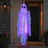Scary Party Atmosphere Lighting Hanging Ghost Swing Halloween Decoration with Remote Control & LED String Lights, Waterproof Creepy Window Props Decor
