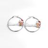 DuoYing 50mm Hoop Earrings Personalized Name Stainless Steel Cartoon Jewelry Earring Custom Name a Festive Gift for a Lady
