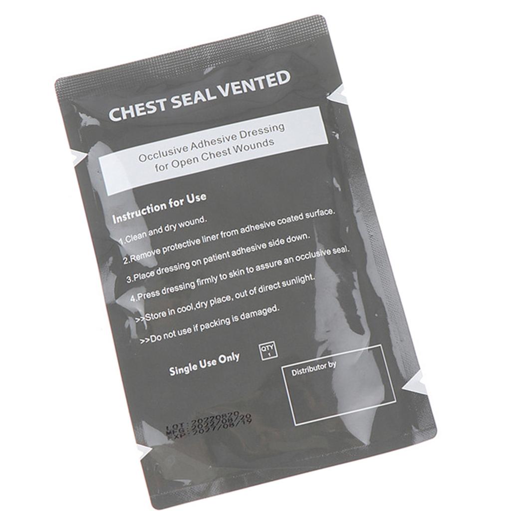Emergency Trauma Sticker Square Medical Chest Seal Vented Dressing Bandage Chest Seal Outdoor Emergency Medically Tool